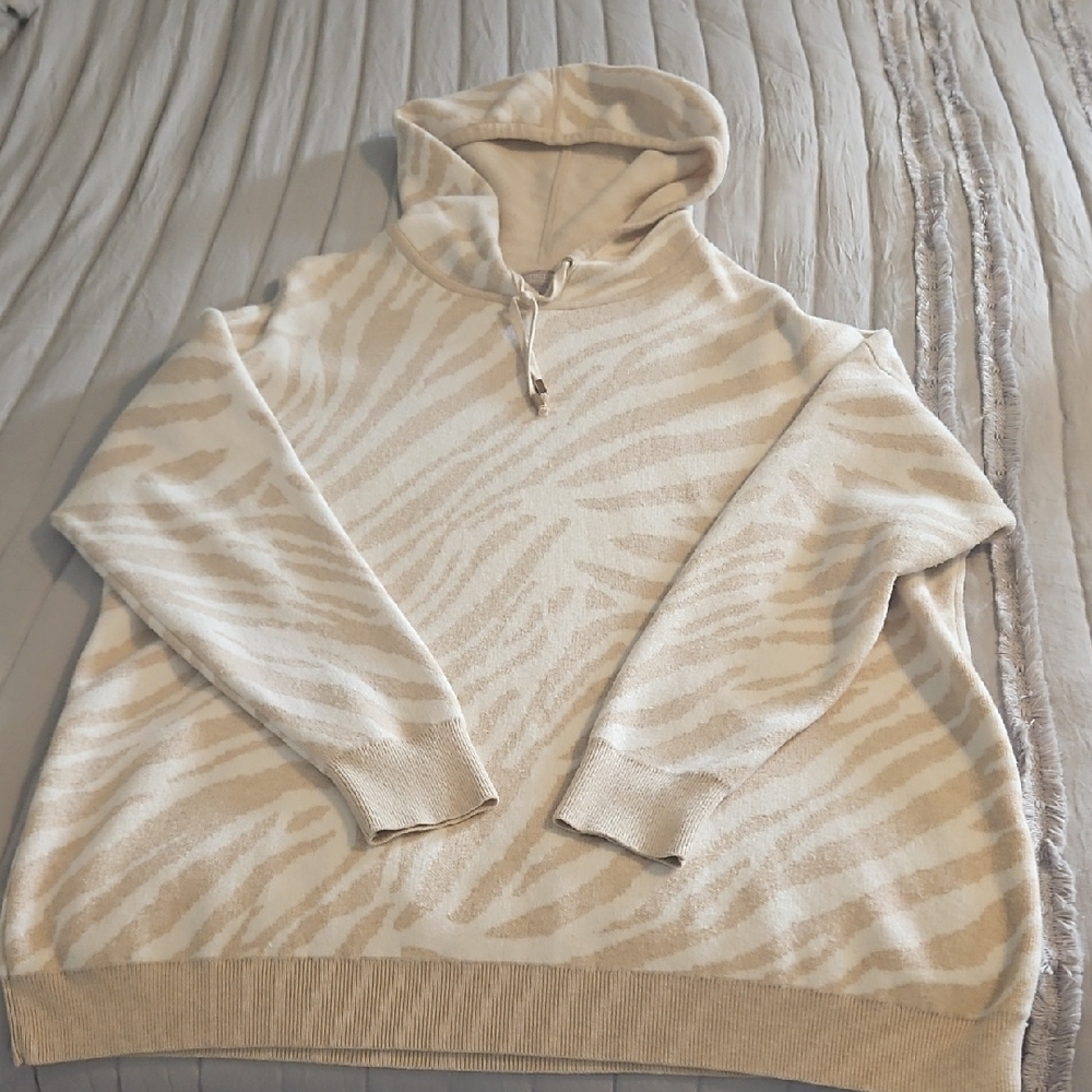 Chico's Cream Zebra Pattern Sweater & Matching Pants